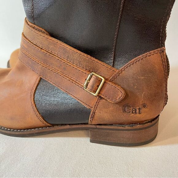 Caterpillar CAT Sabrina  Canvas boot “dogwood”  dark brown and tan 8.5 - Picture 3 of 13